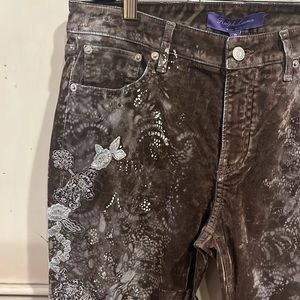 Ralph Lauren Collection velvet embellished 160 slim jean